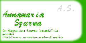 annamaria szurma business card